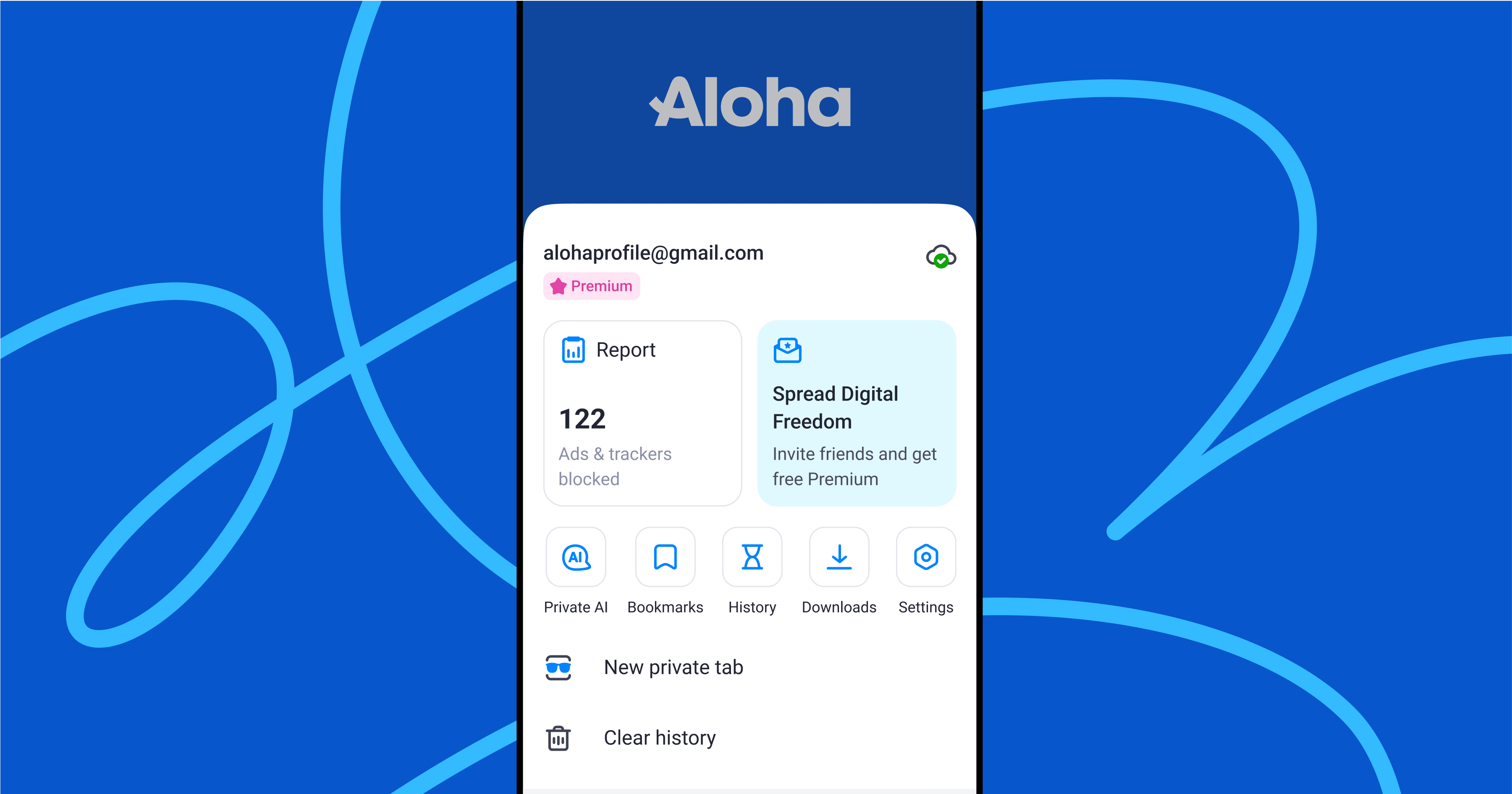 New Bottom Menu in the Aloha Browser for Android