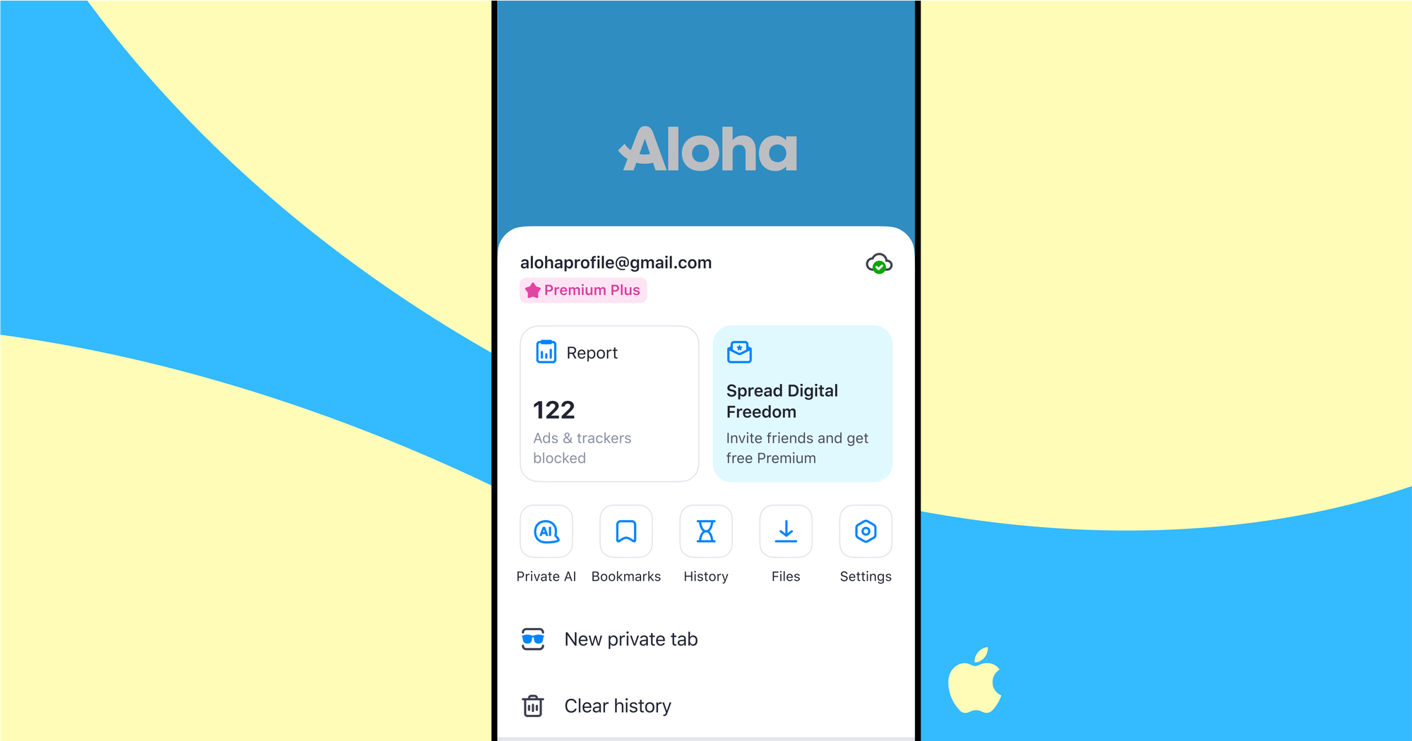 Aloha Browser on iOS: Introducing the New Bottom Menu on Start page