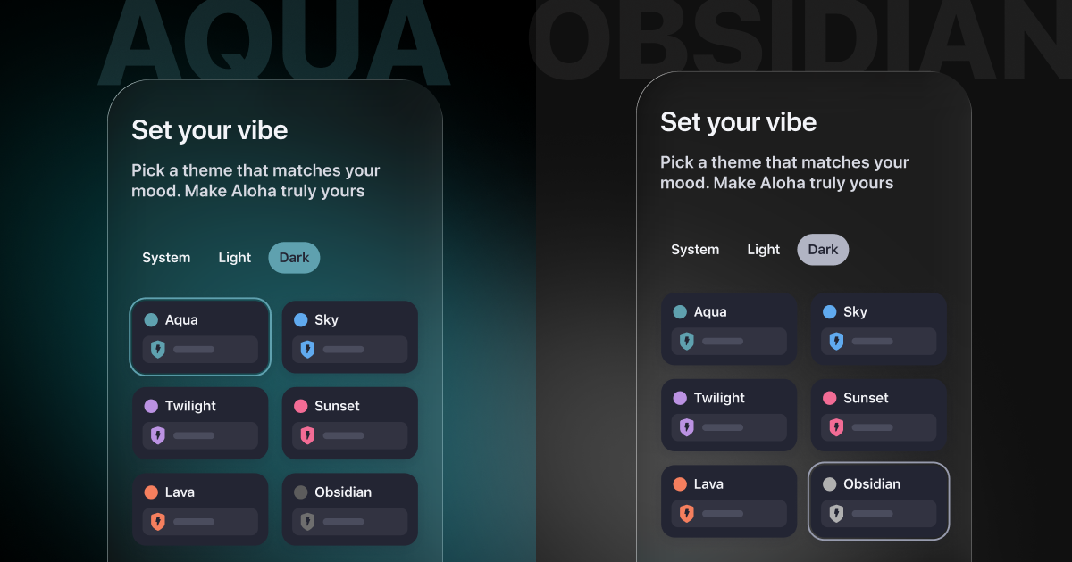 New themes in Aloha Browser for iOS