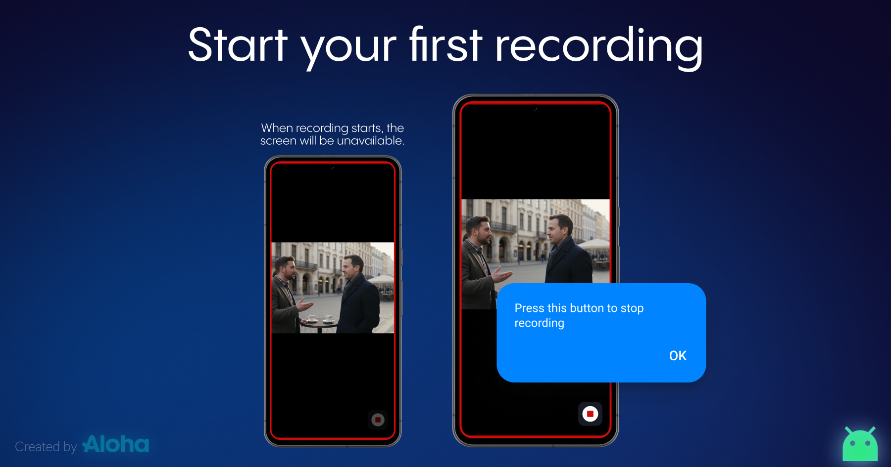 Video is processed automatically and saved to a Recording folder in Aloha.
