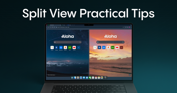 How to Use Split View in Aloha Browser for desktops